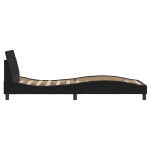 vidaXL Cadru de pat cu tăblie fără saltea, negru, 80x200 cm, textil