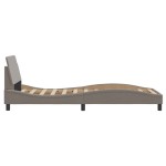 vidaXL Cadru de pat cu tăblie fără saltea, taupe, 80x200 cm, textil
