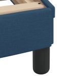 vidaXL Cadru de pat cu tăblie fără saltea, albastru, 80x200 cm, textil