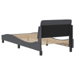 vidaXL Cadru de pat fără saltea, gri închis, 80x200 cm, catifea vidaXL Cadru de pat fără saltea, gri închis, 80x200 cm, catifea