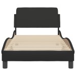 vidaXL Cadru de pat cu tăblie, negru, 80x200 cm, piele ecologică vidaXL Cadru de pat cu tăblie, negru, 80x200 cm, piele ecologică