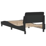 vidaXL Cadru de pat cu tăblie, negru, 80x200 cm, piele ecologică vidaXL Cadru de pat cu tăblie, negru, 80x200 cm, piele ecologică