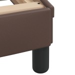 vidaXL Cadru de pat cu tăblie, maro, 80x200 cm, piele ecologică vidaXL Cadru de pat cu tăblie, maro, 80x200 cm, piele ecologică