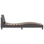 vidaXL Cadru de pat cu tăblie, gri, 80x200 cm, piele ecologică vidaXL Cadru de pat cu tăblie, gri, 80x200 cm, piele ecologică