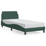 vidaXL Cadru de pat fără saltea, verde închis, 90x190 cm, catifea vidaXL Cadru de pat fără saltea, verde închis, 90x190 cm, catifea