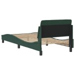 vidaXL Cadru de pat fără saltea, verde închis, 90x190 cm, catifea vidaXL Cadru de pat fără saltea, verde închis, 90x190 cm, catifea