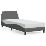 vidaXL Cadru de pat fără saltea, gri închis, 90x200 cm, textil vidaXL Cadru de pat fără saltea, gri închis, 90x200 cm, textil