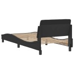 vidaXL Cadru de pat cu tăblie, negru, 90x200 cm, piele ecologică vidaXL Cadru de pat cu tăblie, negru, 90x200 cm, piele ecologică