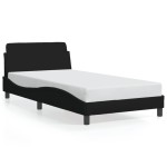 vidaXL Cadru de pat fără saltea, negru, 100x200 cm, textil
