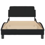 vidaXL Cadru de pat fără saltea, negru, 100x200 cm, textil