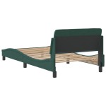 vidaXL Cadru de pat fără saltea, verde închis, 100x200 cm, catifea vidaXL Cadru de pat fără saltea, verde închis, 100x200 cm, catifea
