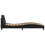 vidaXL Cadru de pat cu tăblie, negru, 100x200 cm, piele ecologică vidaXL Cadru de pat cu tăblie, negru, 100x200 cm, piele ecologică