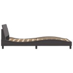 vidaXL Cadru de pat cu tăblie, gri, 100x200 cm, piele ecologică vidaXL Cadru de pat cu tăblie, gri, 100x200 cm, piele ecologică