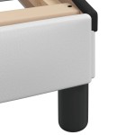 vidaXL Cadru de pat cu tăblie alb și negru 100x200cm piele artificială