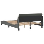 vidaXL Cadru de pat fără saltea, gri închis, 120x200 cm, textil