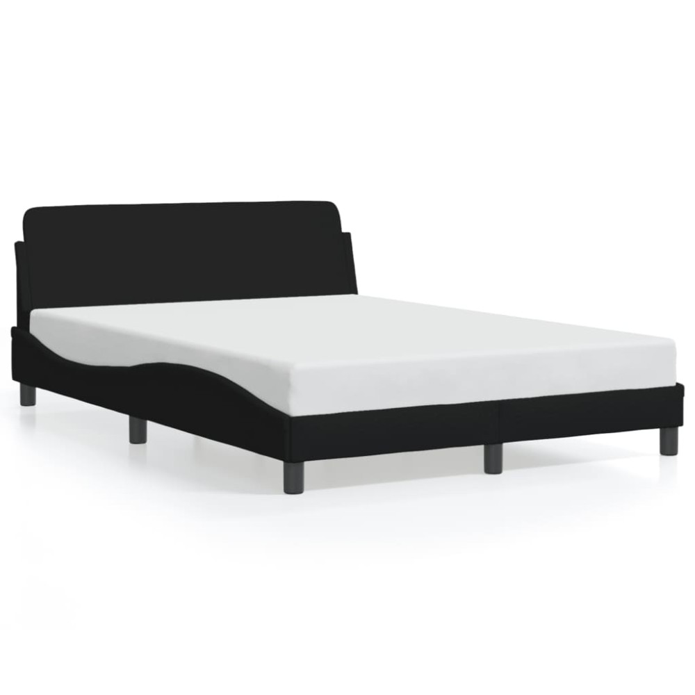 vidaXL Cadru de pat fără saltea, negru, 120x200 cm, textil