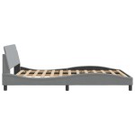 vidaXL Cadru de pat fără saltea, gri deschis, 140x190 cm, textil