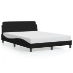 vidaXL Cadru de pat fără saltea, negru, 140x190 cm, textil vidaXL Cadru de pat fără saltea, negru, 140x190 cm, textil