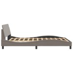 vidaXL Cadru de pat fără saltea, gri taupe, 140x190 cm, textil vidaXL Cadru de pat fără saltea, gri taupe, 140x190 cm, textil