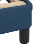 vidaXL Cadru de pat cu tăblie fără saltea, albastru, 140x190cm, textil