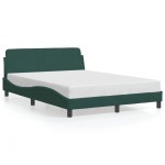 vidaXL Cadru de pat fără saltea, verde închis, 140x190 cm, catifea vidaXL Cadru de pat fără saltea, verde închis, 140x190 cm, catifea