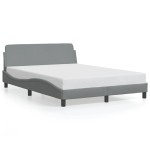 vidaXL Cadru de pat fără saltea, gri deschis, 140x200 cm, textil