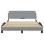 vidaXL Cadru de pat fără saltea, gri deschis, 140x200 cm, textil