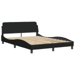 vidaXL Cadru de pat fără saltea, negru, 140x200 cm, textil vidaXL Cadru de pat fără saltea, negru, 140x200 cm, textil