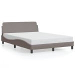 vidaXL Cadru de pat fără saltea, gri taupe, 140x200 cm, textil vidaXL Cadru de pat fără saltea, gri taupe, 140x200 cm, textil