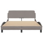 vidaXL Cadru de pat fără saltea, gri taupe, 140x200 cm, textil vidaXL Cadru de pat fără saltea, gri taupe, 140x200 cm, textil
