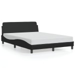 vidaXL Cadru de pat cu tăblie, negru, 140x200 cm, piele ecologică vidaXL Cadru de pat cu tăblie, negru, 140x200 cm, piele ecologică