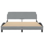 vidaXL Cadru de pat fără saltea, gri deschis, 160x200 cm, textil