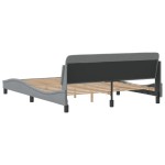 vidaXL Cadru de pat fără saltea, gri deschis, 160x200 cm, textil