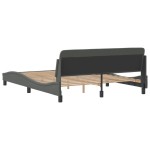 vidaXL Cadru de pat fără saltea, gri închis, 160x200 cm, textil