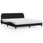 vidaXL Cadru de pat fără saltea, negru, 160x200 cm, textil vidaXL Cadru de pat fără saltea, negru, 160x200 cm, textil