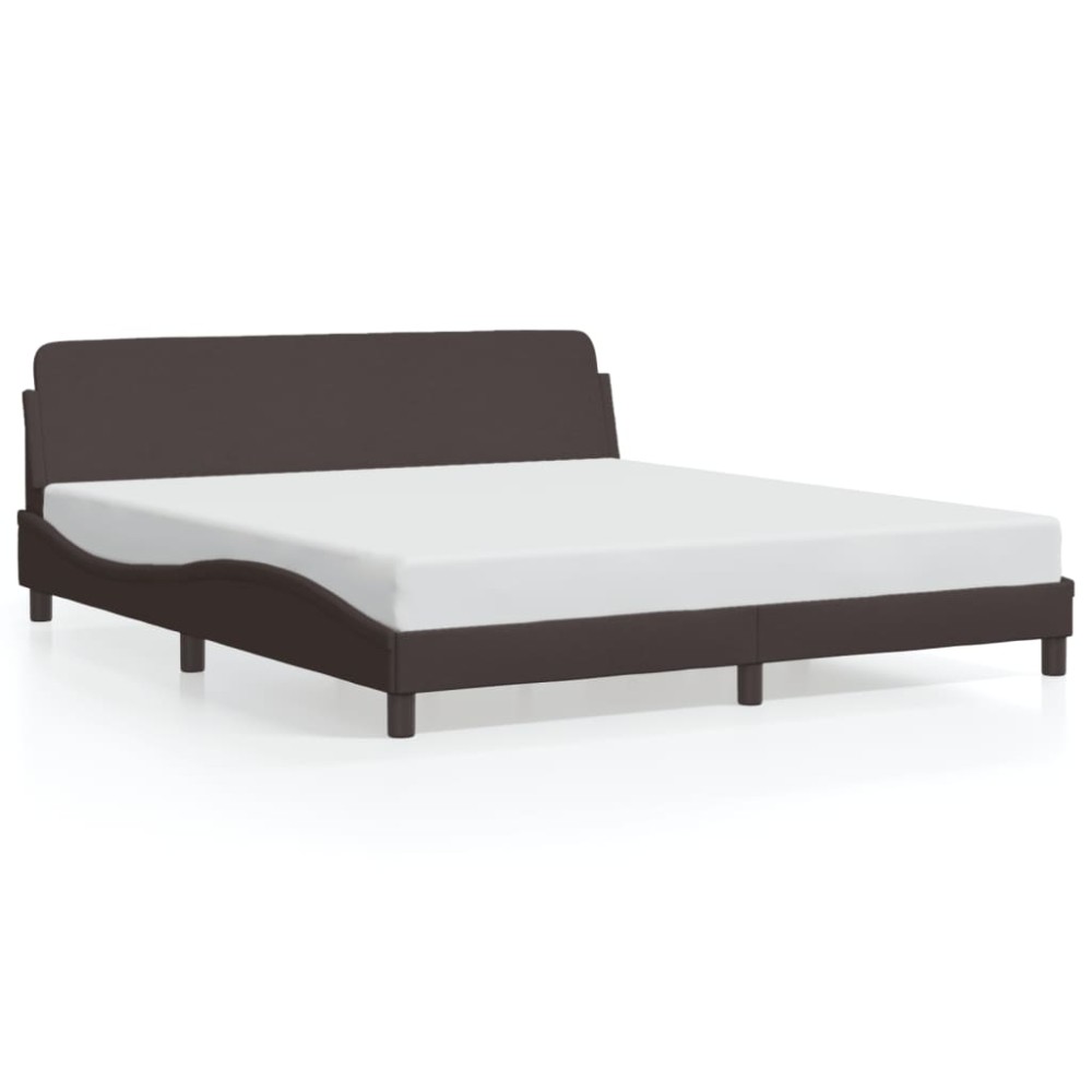 vidaXL Cadru de pat fără saltea, maro închis, 160x200 cm, textil