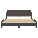 vidaXL Cadru de pat fără saltea, maro închis, 160x200 cm, textil vidaXL Cadru de pat fără saltea, maro închis, 160x200 cm, textil