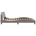 vidaXL Cadru de pat fără saltea, gri taupe, 160x200 cm, textil vidaXL Cadru de pat fără saltea, gri taupe, 160x200 cm, textil