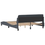 vidaXL Cadru de pat fără saltea, gri închis, 160x200 cm, catifea