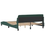 vidaXL Cadru de pat fără saltea, verde închis, 160x200 cm, catifea vidaXL Cadru de pat fără saltea, verde închis, 160x200 cm, catifea