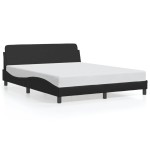 vidaXL Cadru de pat cu tăblie, negru, 160x200 cm, piele ecologică vidaXL Cadru de pat cu tăblie, negru, 160x200 cm, piele ecologică