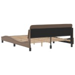 vidaXL Cadru de pat cu tăblie, cappuccino, 160x200 cm, piele ecologică vidaXL Cadru de pat cu tăblie, cappuccino, 160x200 cm, piele ecologică