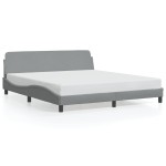 vidaXL Cadru de pat fără saltea, gri deschis, 180x200 cm, textil