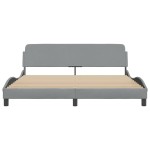 vidaXL Cadru de pat fără saltea, gri deschis, 180x200 cm, textil