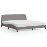 vidaXL Cadru de pat fără saltea, gri taupe, 180x200 cm, textil vidaXL Cadru de pat fără saltea, gri taupe, 180x200 cm, textil