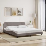 vidaXL Cadru de pat fără saltea, gri taupe, 180x200 cm, textil vidaXL Cadru de pat fără saltea, gri taupe, 180x200 cm, textil