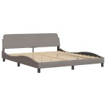 vidaXL Cadru de pat fără saltea, gri taupe, 180x200 cm, textil vidaXL Cadru de pat fără saltea, gri taupe, 180x200 cm, textil