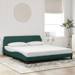 vidaXL Cadru de pat fără saltea, verde închis, 180x200 cm, catifea vidaXL Cadru de pat fără saltea, verde închis, 180x200 cm, catifea