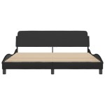 vidaXL Cadru de pat cu tăblie, negru, 180x200 cm, piele ecologică vidaXL Cadru de pat cu tăblie, negru, 180x200 cm, piele ecologică