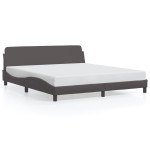 vidaXL Cadru de pat cu tăblie, gri, 180x200 cm, piele ecologică vidaXL Cadru de pat cu tăblie, gri, 180x200 cm, piele ecologică